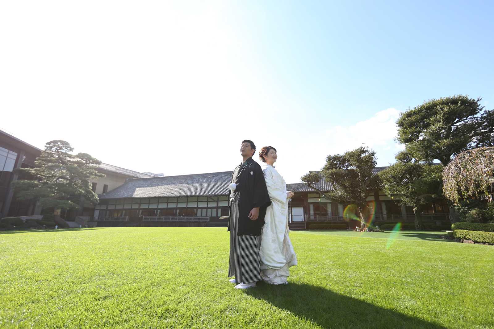 庭園 フォトギャラリー 明治記念館 Pridal 二人 Ok 写真撮影と食事会 前撮り フォトウェディングをお探しなら