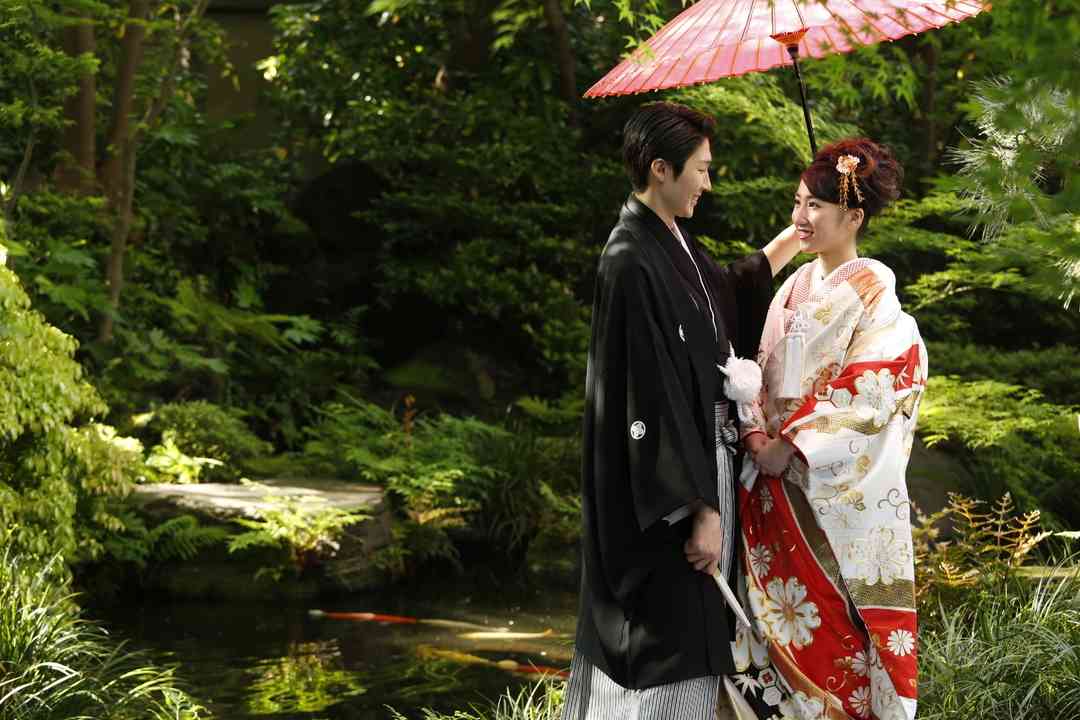 日本庭園での撮影が人気